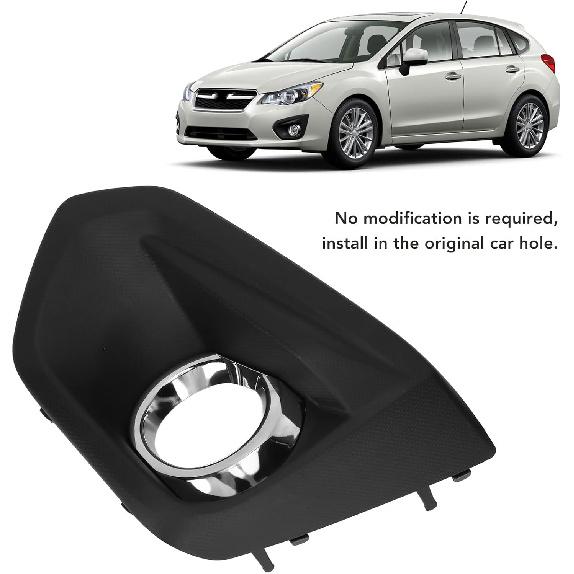 Focket Fog Light Bezel, Driver/Passenger Side Front Bumper Fog Light Cover, Left/Right Side Chrome Front Fog Light Trim Replacement for Impreza Sedan