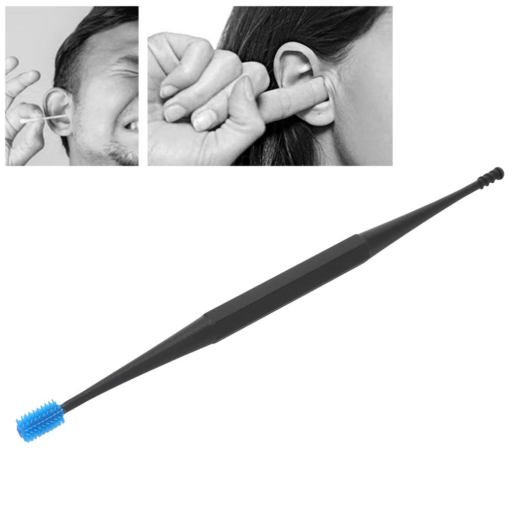 Silicone Spiral Ear Pick Massage Cleaning DoubleHeaded Earpick Earwax Removal Tool(Pink )