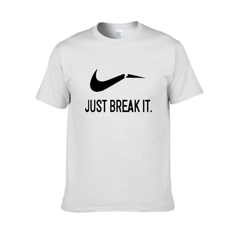 It Just Break Tshirt Men Streetwear Funny Summer Cotton Print Shirt Tops Tee