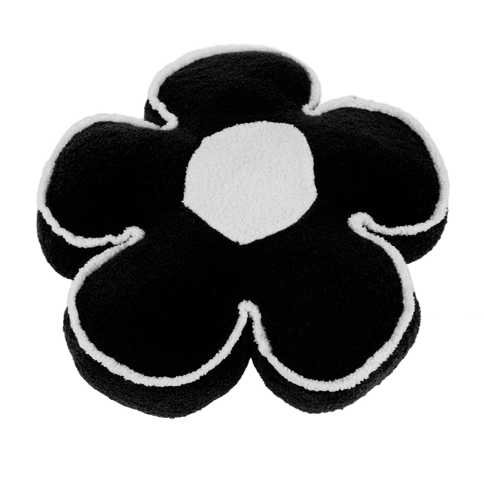 

Flower Plush Throw Pillow 60cm Multifunctional Flower Shaped Plush Throw Pillow for Home White чёрный