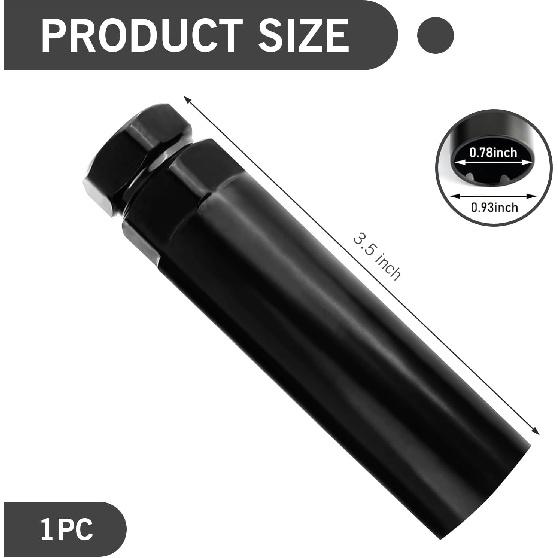 Large 6 Spline Lug Nut Socket, Fuel Rim Lug Nut Lock Removal, Wheel Lock Key Replacement For Aftermarket 6 Spline Lug Nut, For 21 Mm (13/16 Inch) &