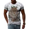 Sommer Mode Persönlichkeit Lynx Grafik T Shirts Männer Hip Hop Street Style Spaß Tees Trend Casual Gedruckt Oansatz Kurzarm tops