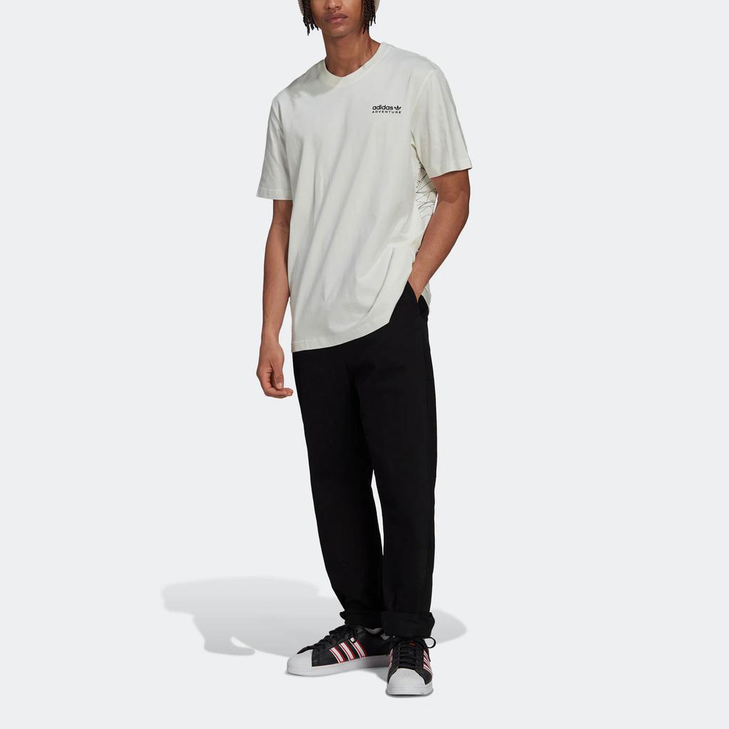 Adidas Originals Trefoil The Call Of The Mountains Logo Print Short-Sleeve T-Shirt Men Tops Off-White HK5011