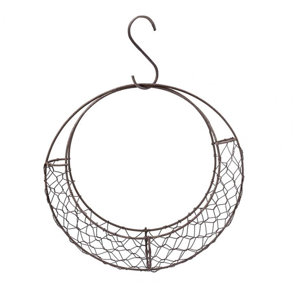 Bird Nesting House Bird Nesting Heart Holder Metal Birdhouse with Hook Hummingbird Nest Material Station for Wild Birds Outdoor