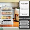 Smart Electric Steamer: Multi-functional, Three-layer Breakfast Maker with Temperature Control and Auto Power Off