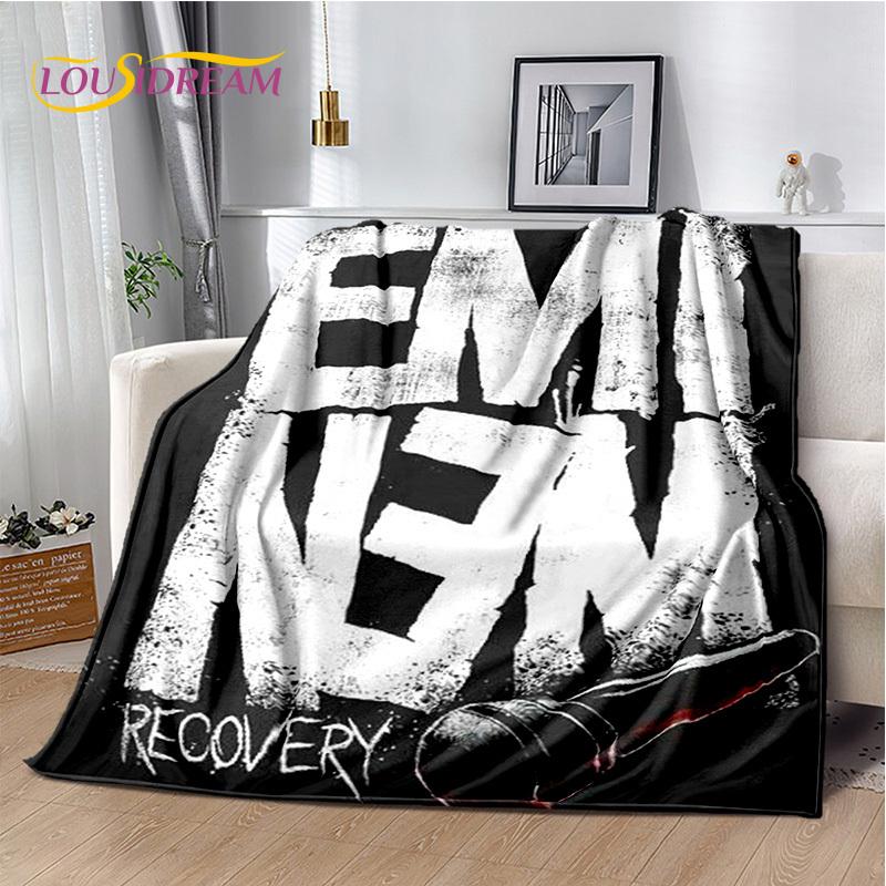 Rapper Eminem Tupac 2pac Hip-Hop Music Rap God Blanket,Soft Throw Blanket for Home Bedroom Bed Sofa Picnic Travel Cover Gift