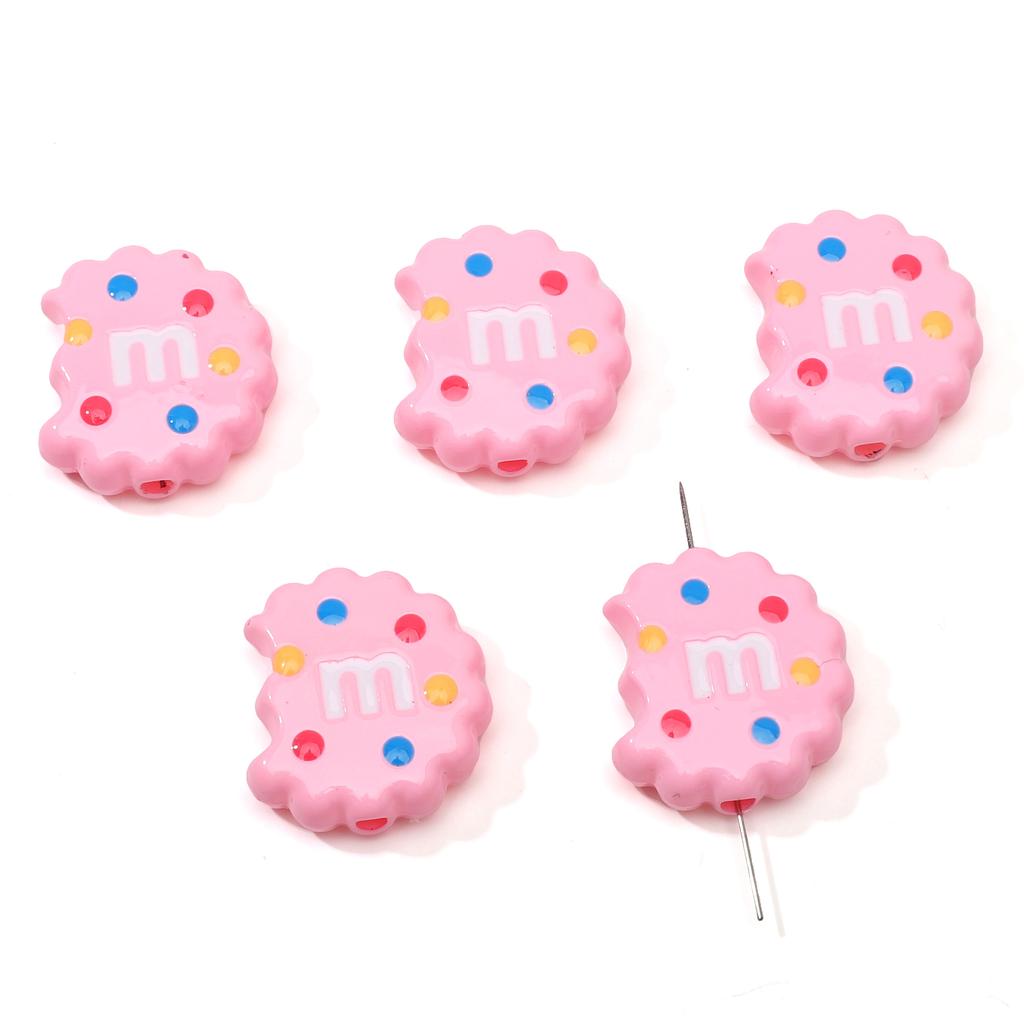 Doppelseitige Keks-Anhänger Emaille M Drip Design für DIY Schmuck 2 oder 10 Stück