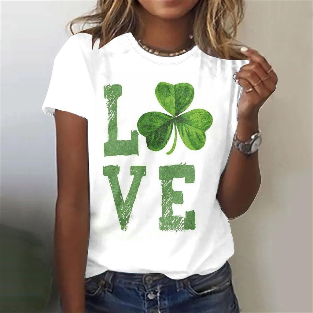 Women's T-shirt 3D Pattern Printed Casual Short Sleeved O-Neck Top Fashionable Street Women's Clothing