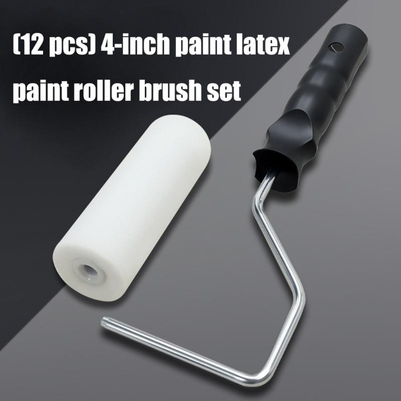 Zestaw 12 sztuk Mini wałków malarskich Gęsta pianka Pokrowce zamienne i rama Wałki do renowacji mebli do metalowych półek