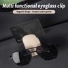 Car Glasses Holders - Magnetic Faux Leather Clip for Eyewear On Car Visor - Organizer for Glasses, Cards, And Tickets
