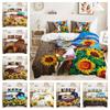 Three-Piece Sunflower Series Cat And Dog Animal Quilt Set Two-Piece Bedding Set