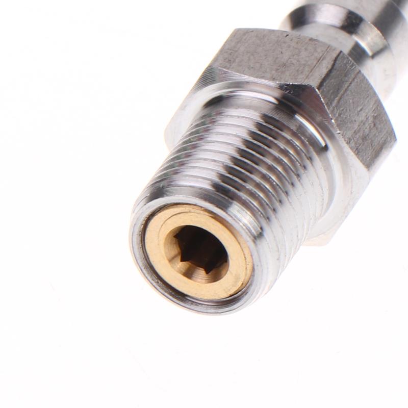 Quick Connect Valve 8mm Male Connector High Pressure Fitting Durable Leakproof Design for Hydraulic Systems