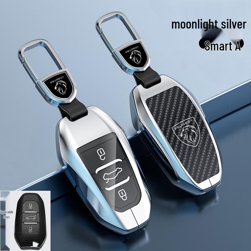 Peugeot Key Case for Models: 5008, 4008, 3008, 2008, 408, 508L, E2008, 308S - Car Key Shell with Logo Buckle