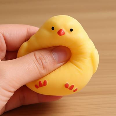 1/2Pcs Simulated Chick Stress Relief Toy Handmade Ultra Soft Chick Squeeze Fidget Toy Anti-Anxiety Chick Pinch Sensory Toy Hanging Decor