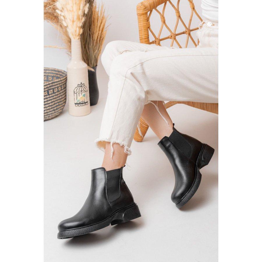 Women's Genuine Leather Casual Ankle Boots Chelsea