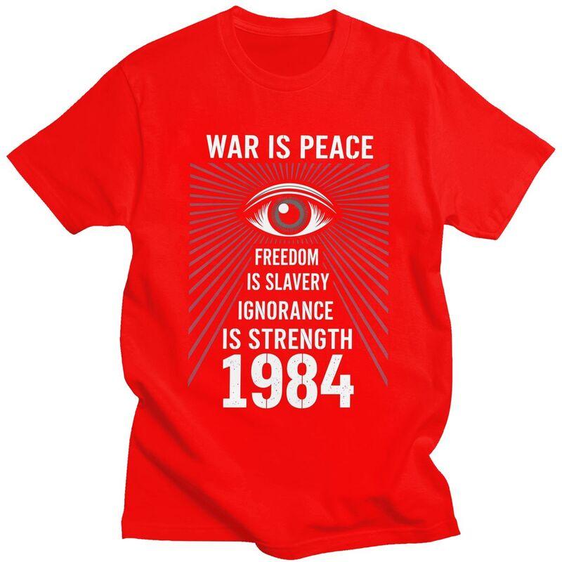 

1984 George Orwell Big Brother T Shirt for Men 100 Cotton Tshirt Casual Short Sleeve Tee Shirt Slim Fit Clothing Gift S