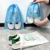 Thickened Transparent Non-Woven Drawstring storage bag for Shoes, Toys, and Travel - Dustproof and Spot-Free.