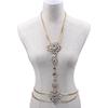 Luxury   Gem Pendant Harness Body Chain Necklace Bikini Jewelry