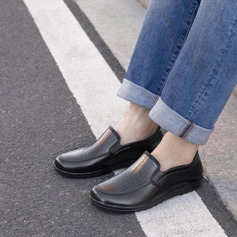 Water Shoes Low-top Spring and Autumn Rain Shoes Men's Fashion Durable Short Tube Light Mouth Rain Boots Non-slip Short