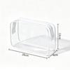 Set of Four Large PVC Toiletry Bags - Transparent, Waterproof, Dustproof, Zippered.
