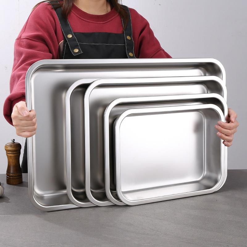 Pet stainless steel extra large cat litter box, heightened cat-proof toilet, splash-proof and easy to clean