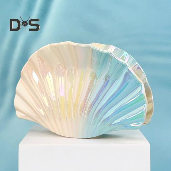 Haarspange Farbverlauf Hohles Design Muschelform Haarklammer Kunststoff Harz Material Starker Halt Hinterkopf Haarklammer