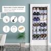 24 Compartment Multifunctional Storage Hanging Bag with 4 Hooks Behind The Door Shoe Hanging Bag Non-woven Fabric Home Storage