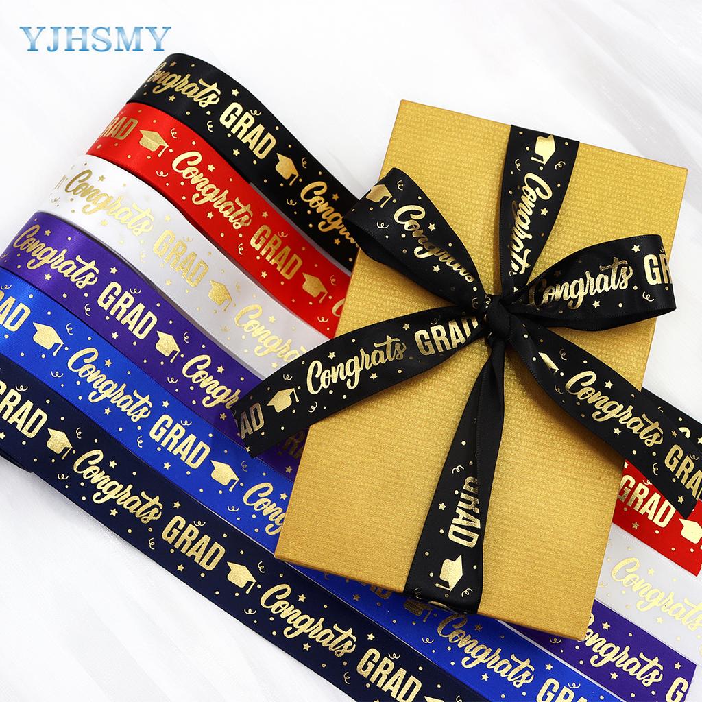 Ribbon Bronzing Congrats On Graduation Ribbons Congratulations Congrats Grad Decorative Ribbon Gift Wrapping