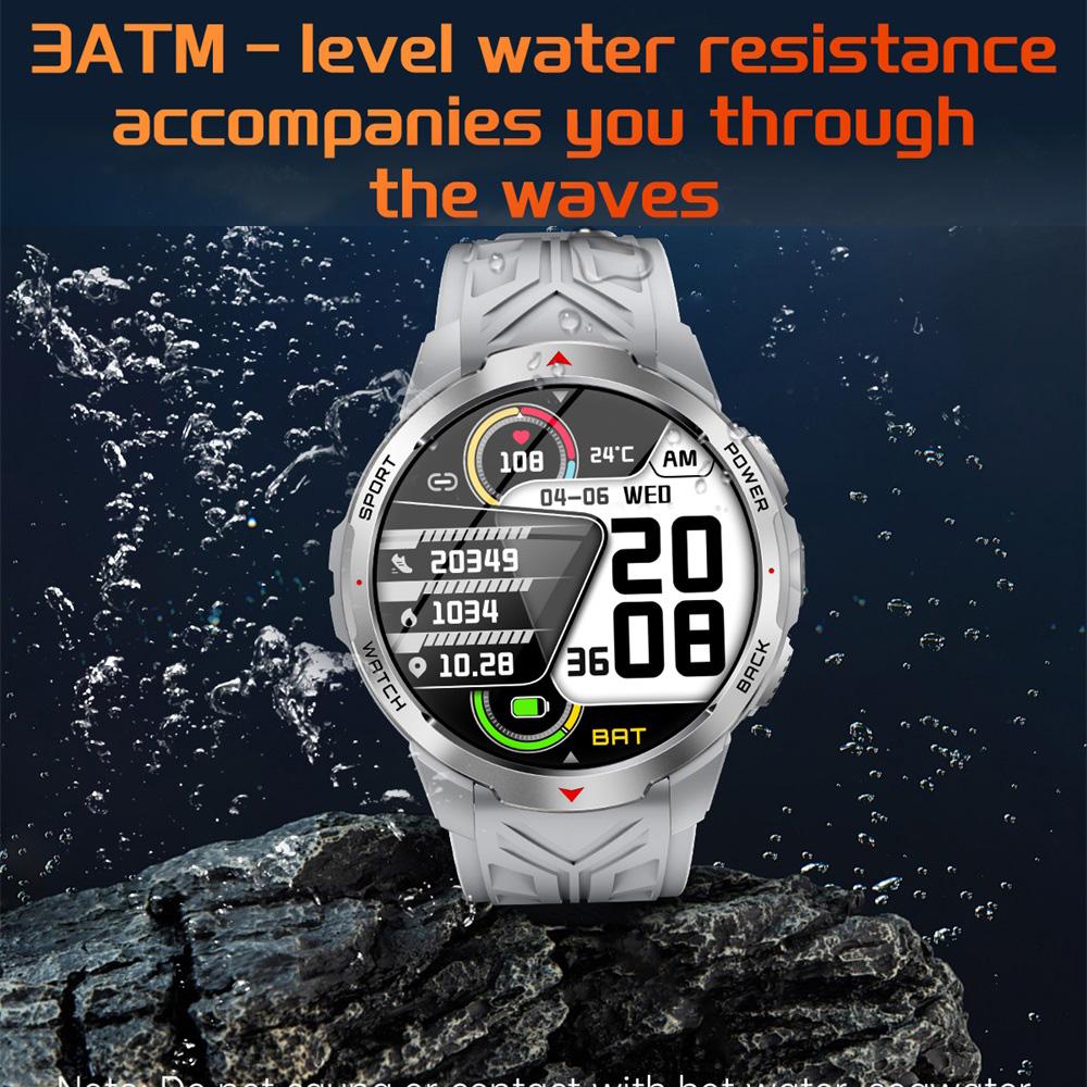 Sports Fitness Smartwatch Health Women Smart Watches Men Flashlight Compass 1100mah Ultra Long Battery BT Call 3ATM Waterproof