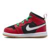 Air Jordan 1 Mid SE TD Christmas Baby Sneakers Black White Malachite DQ8420-006