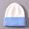 Children's Hat Rabbit Velvet Classic Striped Color Matching Knitted Hat Autumn and Winter Splicing Cute Wool Hat To Keep Warm