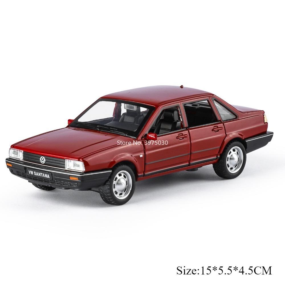 1:32 Alloy Santana Firebird Models Cars Diecast Toys Doors Opened Miniature Toy Car with Light Music Vehicles for Model Ornament