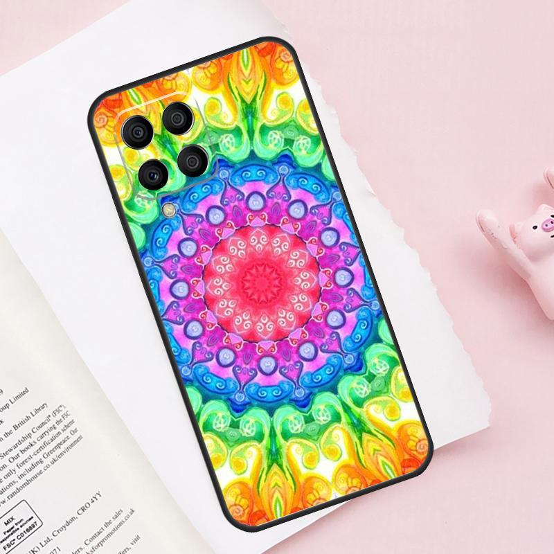 Trippy Tie Dye Floral Mandala Case For Samsung Galaxy M52 M32 M12 M13 M53 M51 M31 M11 M14 M34 M54 M16 M36 M56 M15 M35 M55