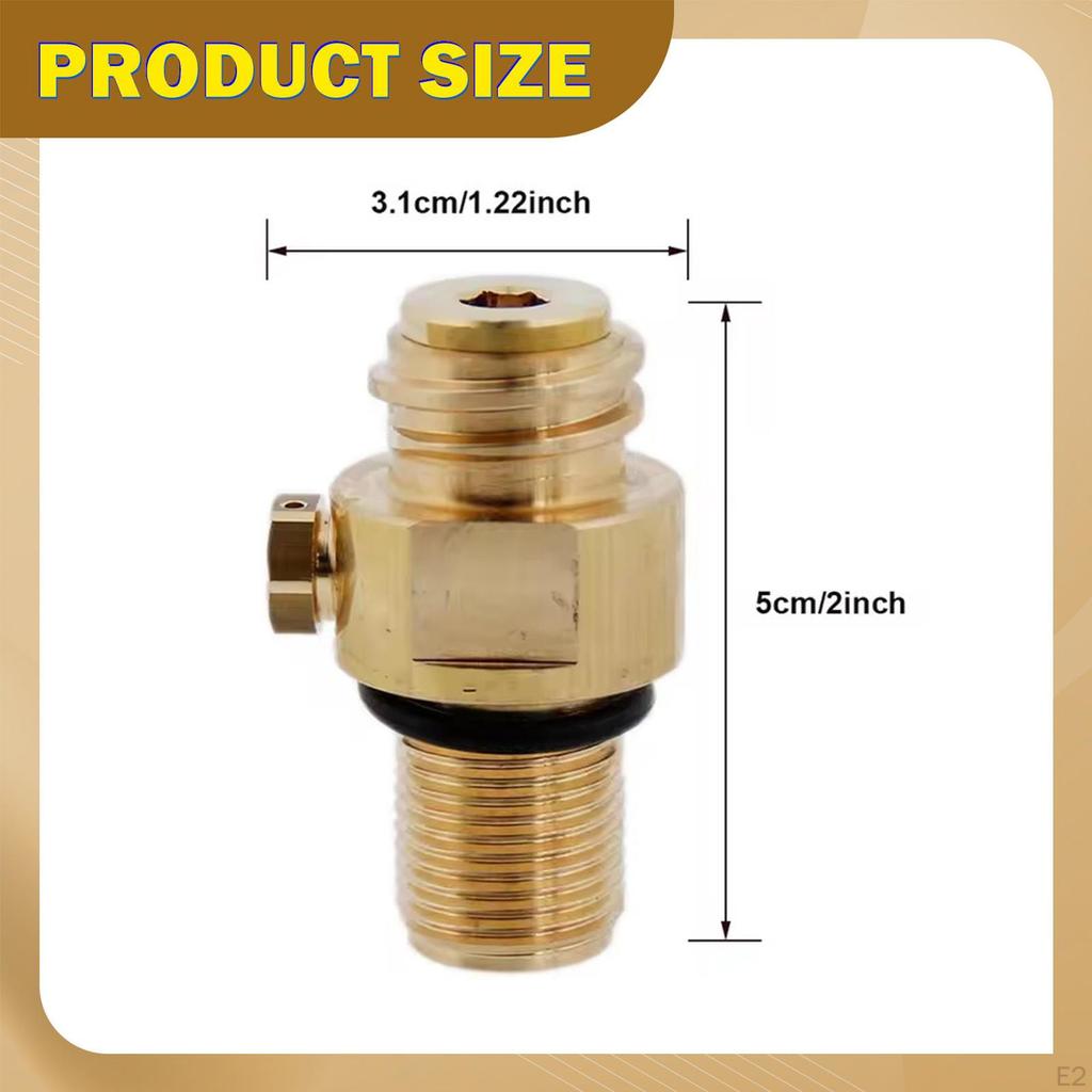 Water CO2 Cylinder Valve, Bottle Adapter Lightweight Accessory Convenient M18x1.5 TR21-4 Tank