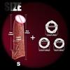 Anello Realistico per Pene Gallo Reutilizzabile Manicotto Dildo Allargatore Addensante Impermeabile Giocattoli Sessuali per Coppie Maschili Giocattoli Sessuali per Adulti 18+
