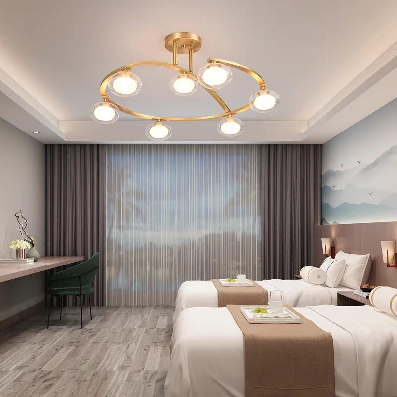 New led Ceiling Lights For Living Room Bedroom Home Golden&BLack by sala Modern Led Ceiling Lamp Home Glass Lampshade Lighting