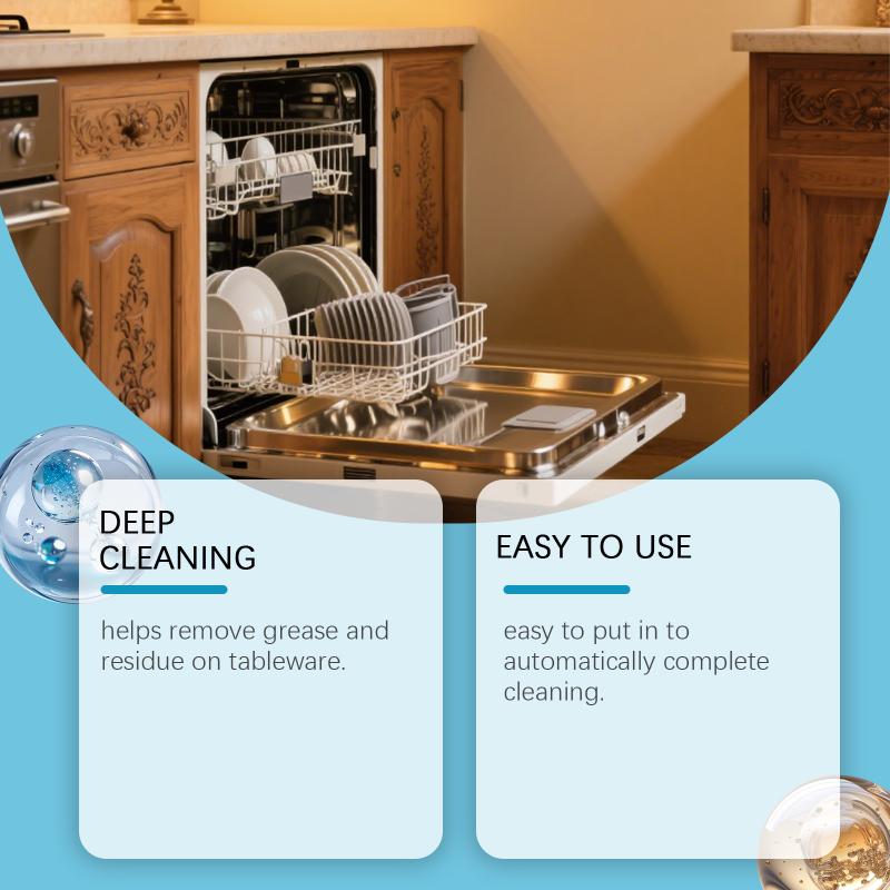 Dishwasher Deep Cleaning Tablets Oil Grease Remover Odor Eliminator Limescale Cleaner For Home Kitchen Appliance Care