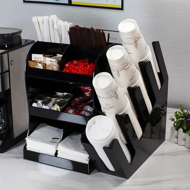Acrylic Coffee Bar Counter Organizer Rack