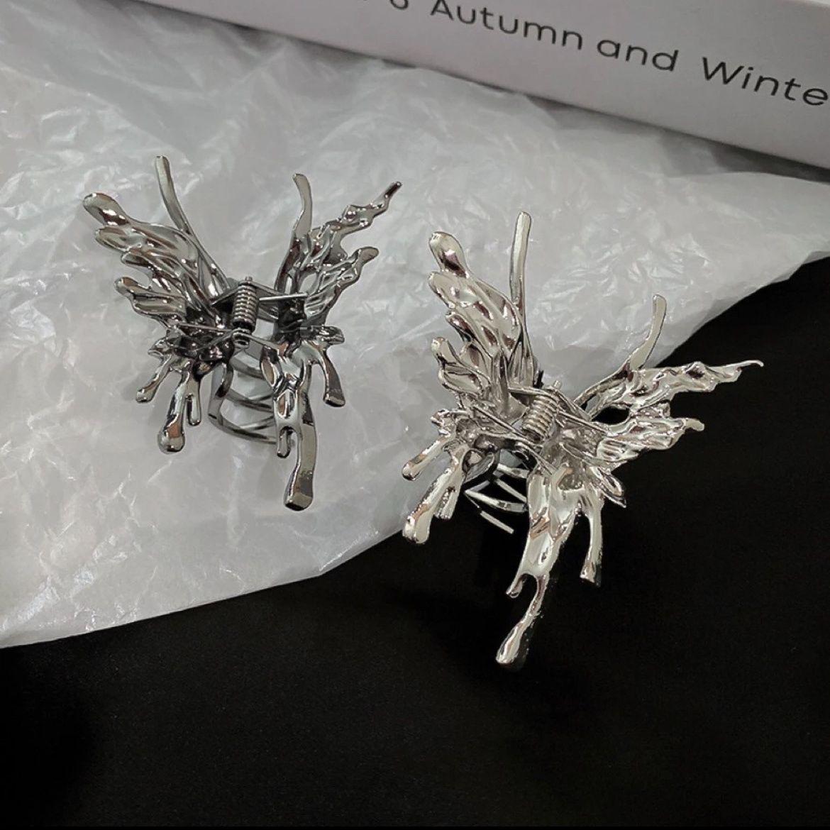 

Metallic Butterfly Hair Clip for Women - Small Claw Clip for Half-Up Hairstyles