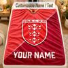 Flannel BlanketHull KR Custom Name Text Personalized Soft Warm Throw Blanket Home Decor Gift