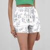 Damen Casual Sommer Elastische Strandshorts Print Casual Shorts