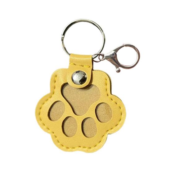Pet Hair Keepsake Keychain Dog Cat Paw Shape Hair Storage