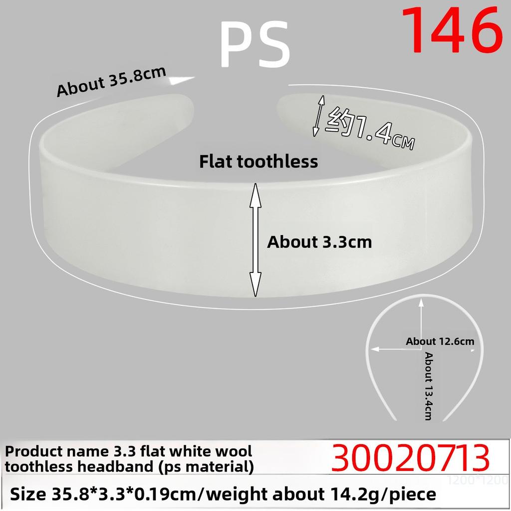 Plastic Hair Band Headband Accessories Two-sided Flat Hair Band Base Plate Hair Decoration