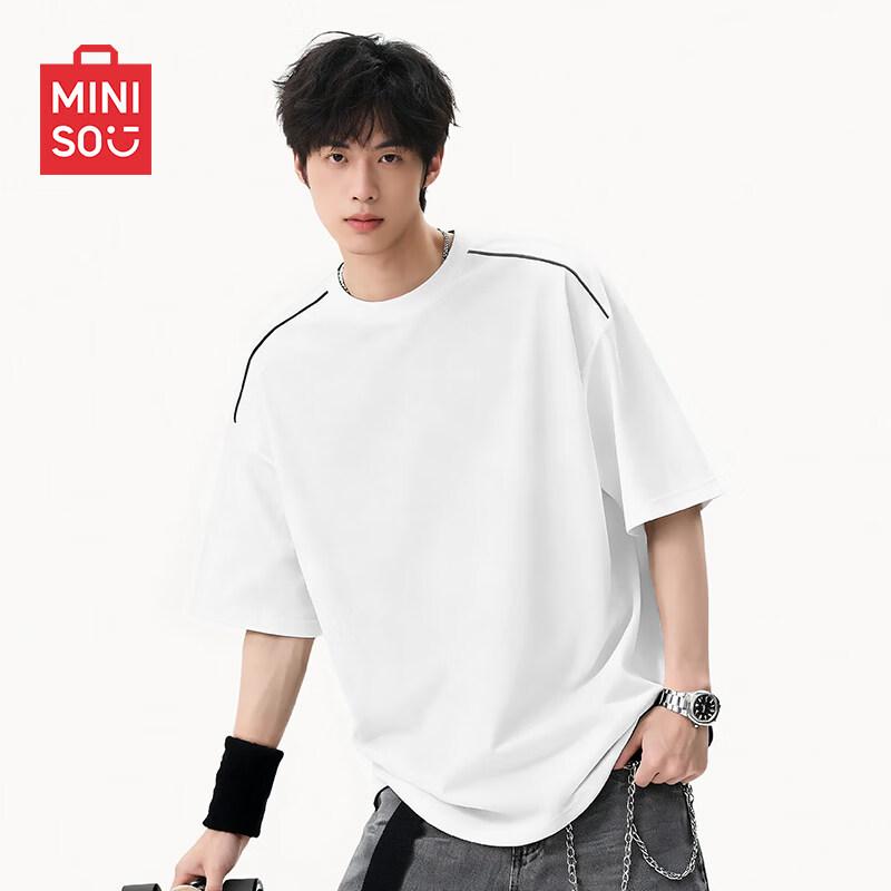 MINISO Men s Quick-Dry Color Block T-Shirt 4XL