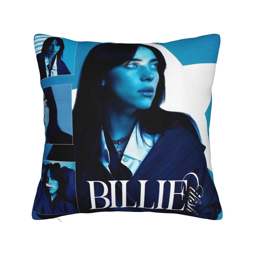 American Singer Tour BBillie EEilish Square Pillow Case Cushion Covers Customized Polyester Decorative Throw Pillow Case Cover