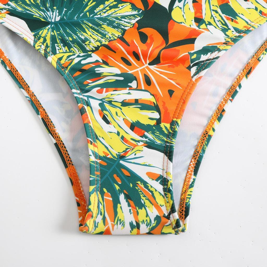 2025 European & American Women's Sexy Ruffle Backless Bikini Swimsuit