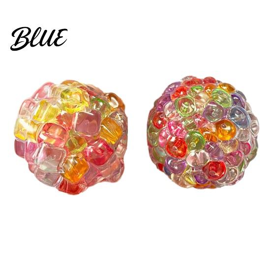 Tactile Stimulation Ball 2/3/5Pcs Bead Filled Stress Anxiety Relief Beaded Squeeze Colorful Toy Portable Travel Soft TPR Textured Sensory Fidget