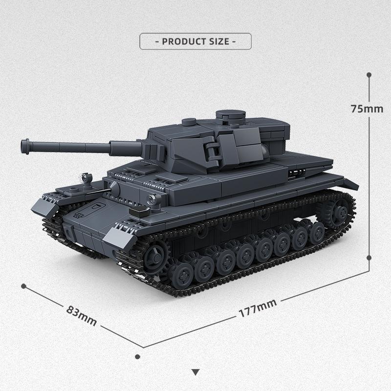 Seconda Guerra Mondiale Militare Tedesco Unione Sovietica Carro Armato Mini Action Figures Set di Blocchi da Costruzione 4 Cannone d'Assalto Veicolo Corazzato Mattoncini dell'Esercito Giocattoli per Adulti