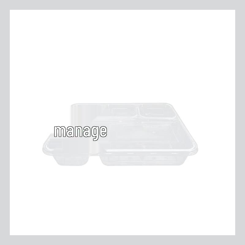 Thickened 5-Compartment Disposable Meal Boxes with Lids (150-pack)