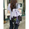Outdoor hiking, drawstring drawstring drawstring, color blocking, casual outing, lightweight backpack, high aesthetics badmint